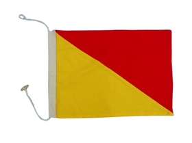 Handcrafted Model Ships Nautical-Flag-O Letter O Cloth Nautical Alphabet Flag Decoration 20"