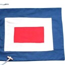 Handcrafted Model Ships Nautical-Flag-W Letter W Cloth Nautical Alphabet Flag - 20