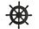 Handcrafted Model Ships New-Black-SW-12-Anchor Pirate Decorative Ship Wheel With Anchor 12"