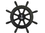 Handcrafted Model Ships New-Black-SW-12-Anchor Pirate Decorative Ship Wheel With Anchor 12"