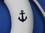 Handcrafted Model Ships New-Blue-Lifering-20-Anchor Classic White Decorative Anchor Lifering with Blue Bands 20"