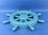 Handcrafted Model Ships New-Light-Blue-SW-12-anchor Light Blue Decorative Ship Wheel with Anchor 12"