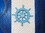 Handcrafted Model Ships New-Light-Blue-SW-12-sailboat Light Blue Decorative Ship Wheel with Sailboat 12"