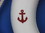 Handcrafted Model Ships New-Red-Lifering-20-Anchor Classic White Decorative Anchor Lifering with Red Bands 20"