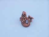 Handcrafted Model Ships NR-28-C Antique Copper Mermaid Napkin Ring 2