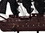 Handcrafted Model Ships P12-QA-B Wooden Blackbeards Queen Annes Revenge Black Sails Model Pirate Ship 12"