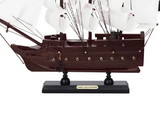 Handcrafted Model Ships P12-QA-W Wooden Blackbeards Queen Annes Revenge White Sails Model Pirate Ship 12