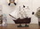 Handcrafted Model Ships P12-QA-W Wooden Blackbeards Queen Annes Revenge White Sails Model Pirate Ship 12"