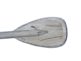 Handcrafted Model Ships Paddle-24-101 Wooden Rustic Whitewashed Decorative Rowing Boat Paddle with Hooks 24"