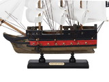 Handcrafted Model Ships PLIM12-QA-W Wooden Blackbeards Queen Annes Revenge White Sails Limited Model Pirate Ship 12