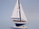 Handcrafted Model Ships PS-Blue-whitesails Wooden Blue Pacific Sailer Model Sailboat Decoration 17"