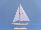 Handcrafted Model Ships PS-Light Blue17 Wooden Light Blue Pacific Sailer Model Sailboat Decoration 17