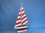 Handcrafted Model Ships ps-red stripe 25 Wooden Red Striped Pacific Sailer Model Sailboat Decoration 25"