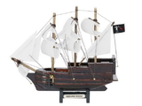 Handcrafted Model Ships QA-7-W Wooden Blackbeard's Queen Anne's Revenge White Sails Model Pirate Ship 7