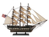 Handcrafted Model Ships R-Constitution 20 - Rico Wooden Rustic USS Constitution Tall Model Ship 24