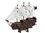 Handcrafted Model Ships Royal-Fortune-7-W Wooden Black Bart's Royal Fortune White Sails Model Pirate Ship 7"