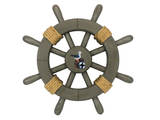 Handcrafted Model Ships Rustic-Grey-SW-12-Seagull Antique Decorative Ship Wheel With Seagull 12