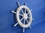Handcrafted Model Ships Rustic-White-SW-18 Rustic White Decorative Ship Wheel 18"