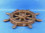 Handcrafted Model Ships Rustic-Wood-SW-12 Rustic Wood Finish Decorative Ship Wheel 12"