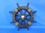 Handcrafted Model Ships Rustic-Wood-SW-Palm-Tree-18 Rustic Wood Finish Decorative Ship Wheel with Palm Tree 18"