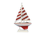 Handcrafted Model Ships Sailboat 9-110 Wooden Red Striped Pacific Sailer Model Sailboat Decoration 9