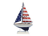 Handcrafted Model Ships Sailboat 9-111 Wooden USA Flag Sailer Model Sailboat Decoration 9
