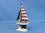 Handcrafted Model Ships Sailboat 9-111 Wooden USA Flag Sailer Model Sailboat Decoration 9"
