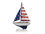 Handcrafted Model Ships Sailboat 9-111 Wooden USA Flag Sailer Model Sailboat Decoration 9"