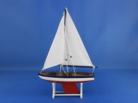 Handcrafted Model Ships Sailboat-American-12 Wooden Decorative American Model Sailboat 12"