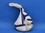 Handcrafted Model Ships Sailboat-Anchor-Blue Wooden Rustic Decorative Blue Sailboat/Anchor Wall Accent w/ Hook Set 6"