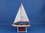 Handcrafted Model Ships Sailboat-Red-12 Wooden Decorative Sailboat 12" - Red Sailboat Model