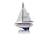 Handcrafted Model Ships Sailboat9-102 Wooden Blue Pacific Sailer Model Sailboat Decoration 9