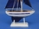 Handcrafted Model Ships Sailboat9-103-XMAS Wooden Blue Sailboat with Blue Sails Christmas Tree Ornament 9"