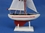 Handcrafted Model Ships Sailboat9-104-XMAS Wooden Red Sailboat Model Christmas Tree Ornament 9"