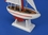 Handcrafted Model Ships Sailboat9-104-XMAS Wooden Red Sailboat Model Christmas Tree Ornament 9"