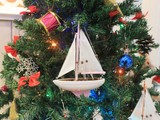 Handcrafted Model Ships Sailboat9-106-XMAS Pink Sailboat Christmas Tree Ornament 9