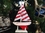 Handcrafted Model Ships sailboat9-110-XMAS Wooden Red Striped Sailboat Model Christmas Tree Ornament