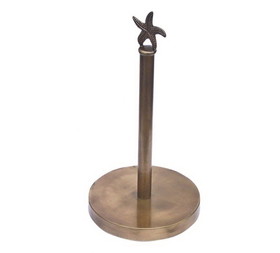 Handcrafted Model Ships SFPTH-6003-AN-T Antique Brass Starfish Extra Toilet Paper Stand 16"