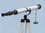 Handcrafted Model Ships ST-0117-Black/W Floor Standing Oil Rubbed Bronze/White Leather Galileo Telescope 65"