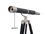 Handcrafted Model Ships ST-0117-BNL Floor Standing Brushed Nickel With Leather Galileo Telescope 65"