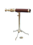 Handcrafted Model Ships ST-0140 - wood Solid Brass Telescope on Stand 17