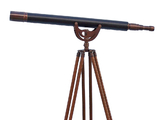Handcrafted Model Ships ST-0148-ACL Floor Standing Antique Copper With Leather Anchormaster Telescope 65