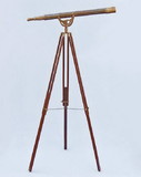 Handcrafted Model Ships ST-0148-AN Floor Standing Antique Brass Anchormaster Telescope 65