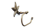 Handcrafted Model Ships STLPH-3001-AN Antique Brass Starfish Toilet Paper Holder 10