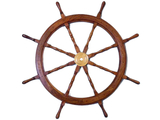 Handcrafted Model Ships SW-1712 Deluxe Class Wood and Brass Ship Wheel 48