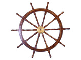 Handcrafted Model Ships SW-1714 Deluxe Class Wood and Brass Ship Wheel 36