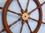 Handcrafted Model Ships SW-1714 Deluxe Class Wood and Brass Decorative Ship Wheel 36"