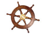 Handcrafted Model Ships SW-1718A Deluxe Class Wood and Brass Decorative Ship Wheel 15