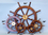 Handcrafted Model Ships SW-1718A Deluxe Class Wood and Brass Decorative Ship Wheel 15"