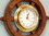 Handcrafted Model Ships SW-1719 Deluxe Class Wood And Brass Ship Wheel Clock 12"